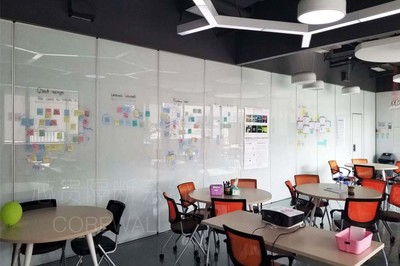 西安厂家会议室超白焗漆玻璃移动隔断在上海地区的专业咨询服务